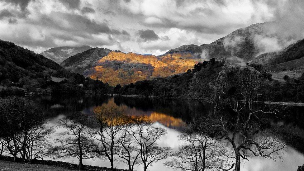 Jeff Handley sent us this incredible picture of the morning light catching the hills over Llyn Gwynant in Snowdonia.