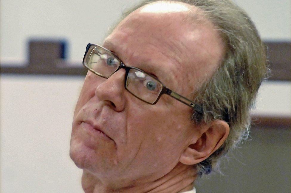 Craig Cobb in court in Bismarck, North Dakota, in April 2014