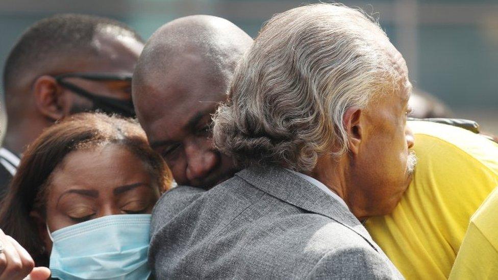 Members-of-George-Floyd's-family-hug.