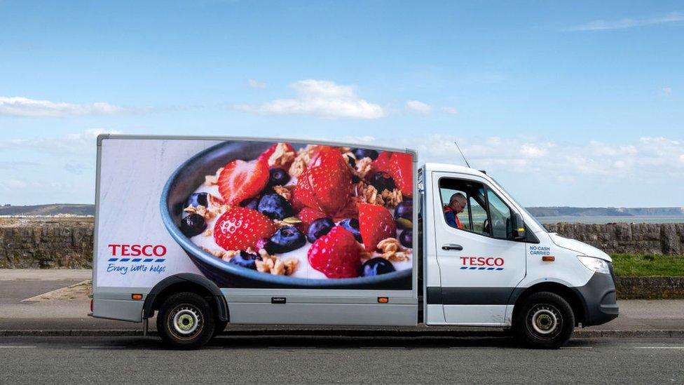 A Tesco van