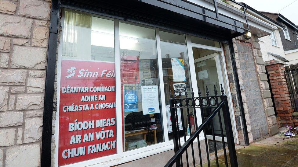 Sinn Féin's office in Turf Lodge