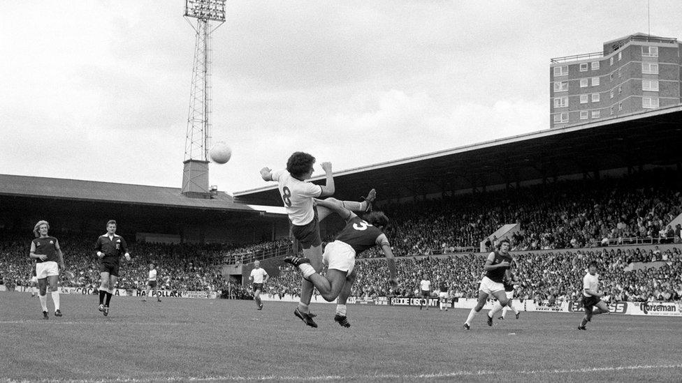 1975 of General match action at Upton Park between West Ham United and Burnley