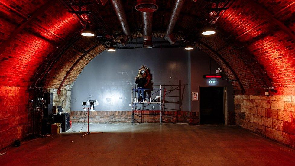 Restoration work is under way at the Argyle Street Arches