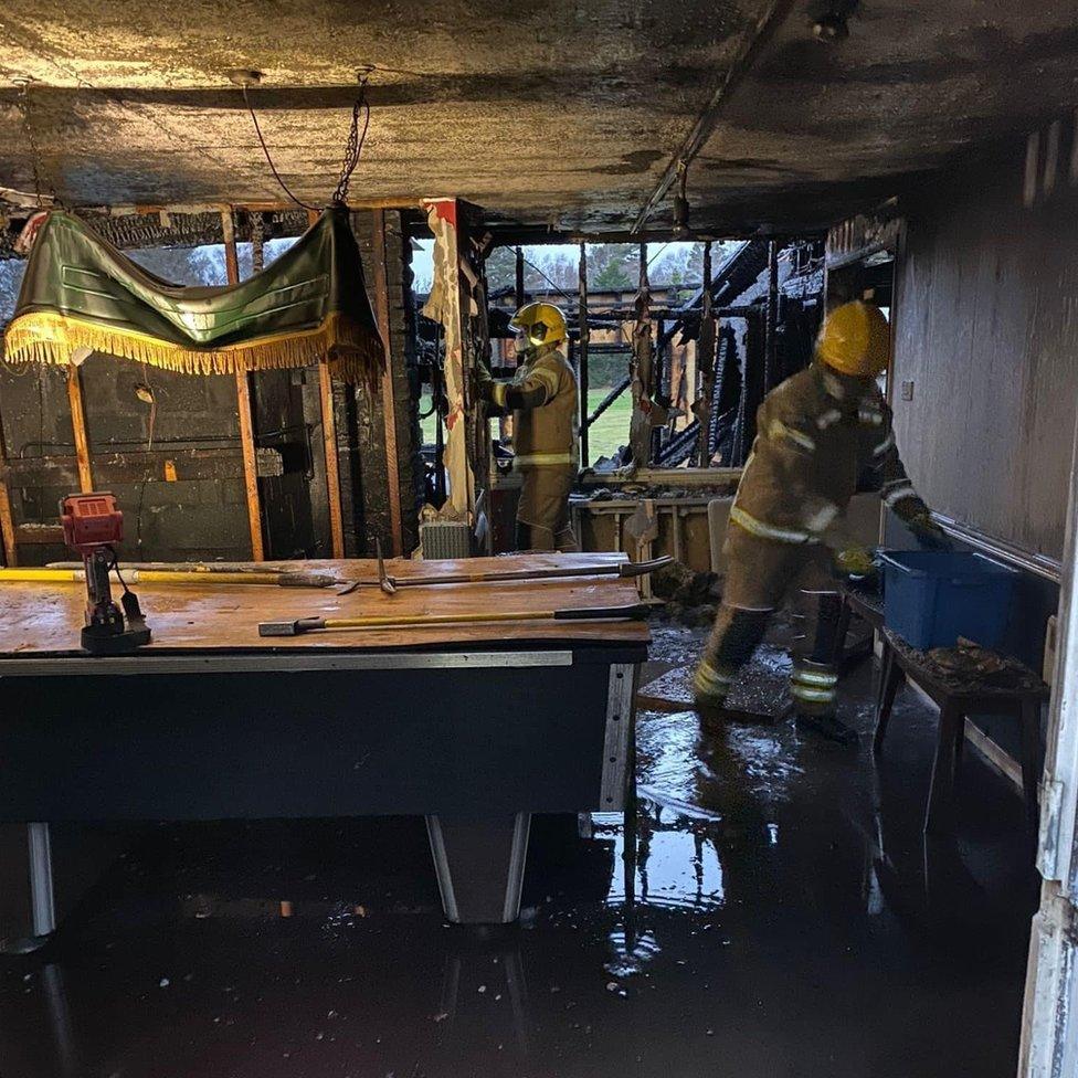 Paultons Cricket Club fire damage