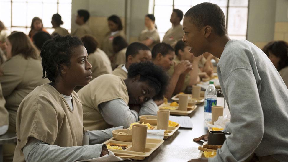 Uzo Aduba and Samira Wiley in Orange is the New Black