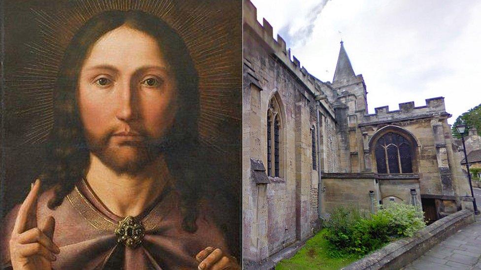 Quentin Metsys' Christ Blessing and Holy Trinity in Bradford on Avon