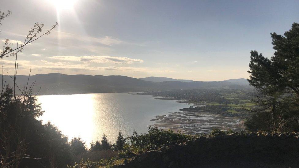 A view of Carlingford Lough from "Kodak Corner" in Kilbroney Forest Park