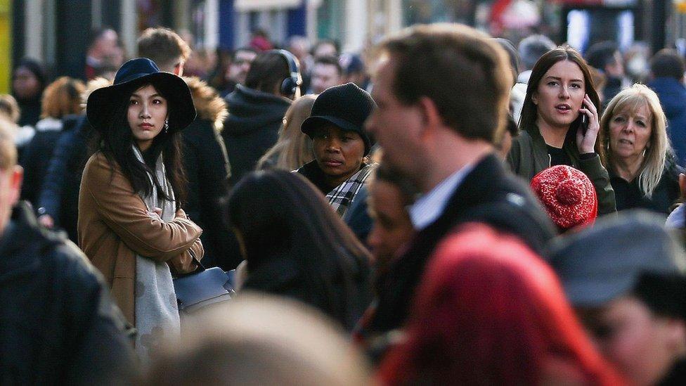 Shoppers in London