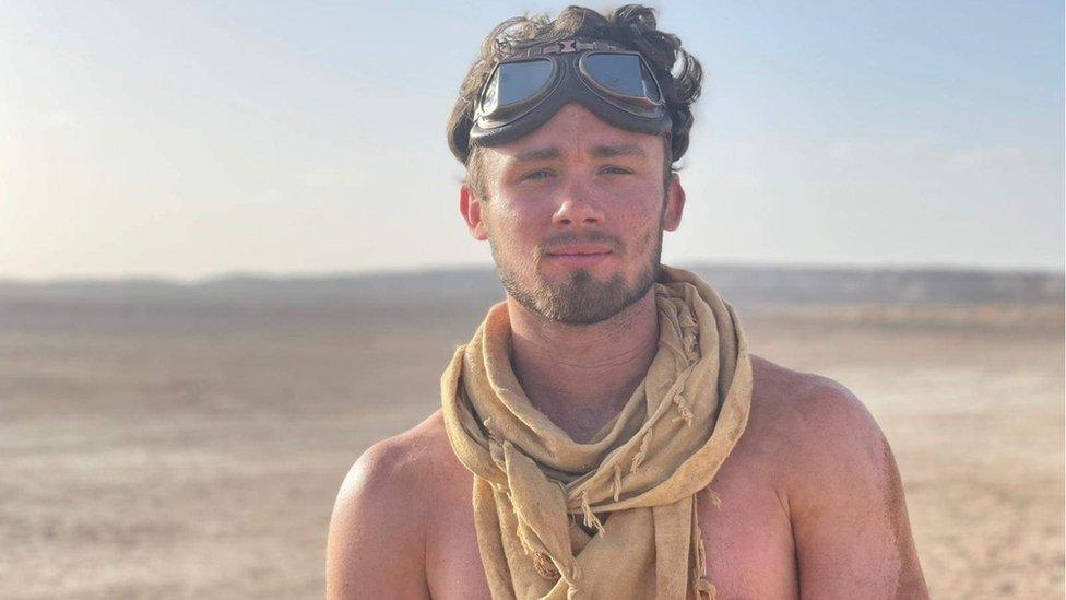 Olly Lloyd in the desert