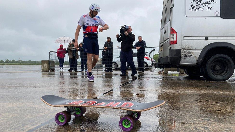 Ryan Swain skateboarding