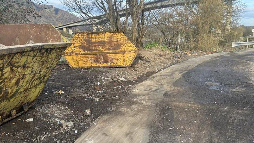 Friarton fly-tipping site