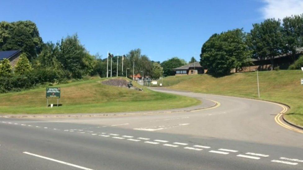 Dering Lines entrance in Brecon