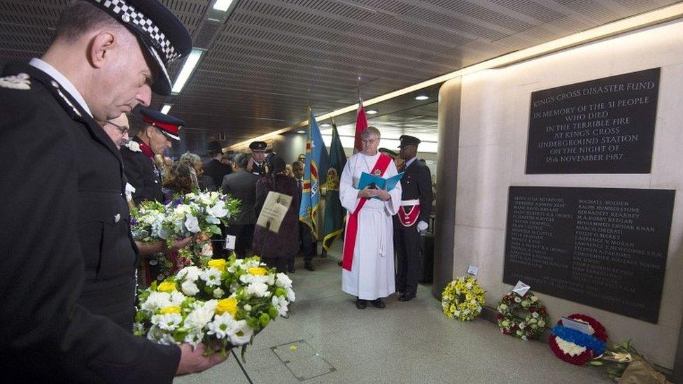 Flowers laid at King's Cross