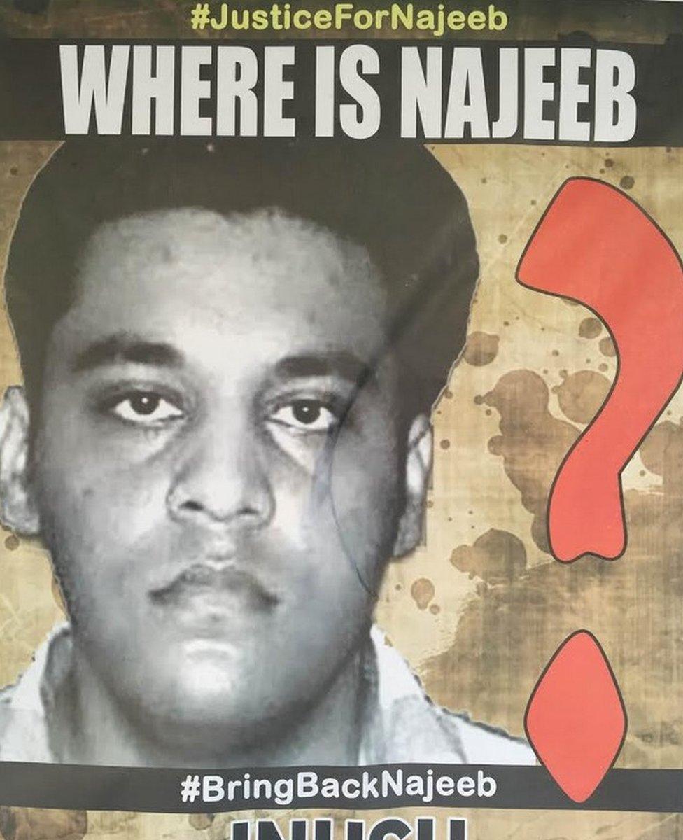Students have put up posters like this one in the campus