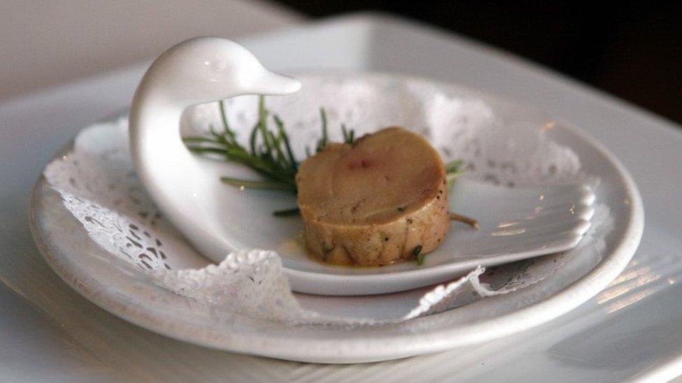 2006 photo of foie gras served on a plate