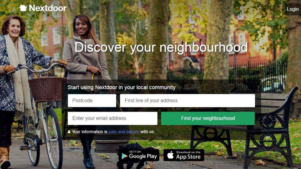 Nextdoor home page