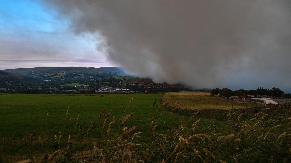 A plume of smoke