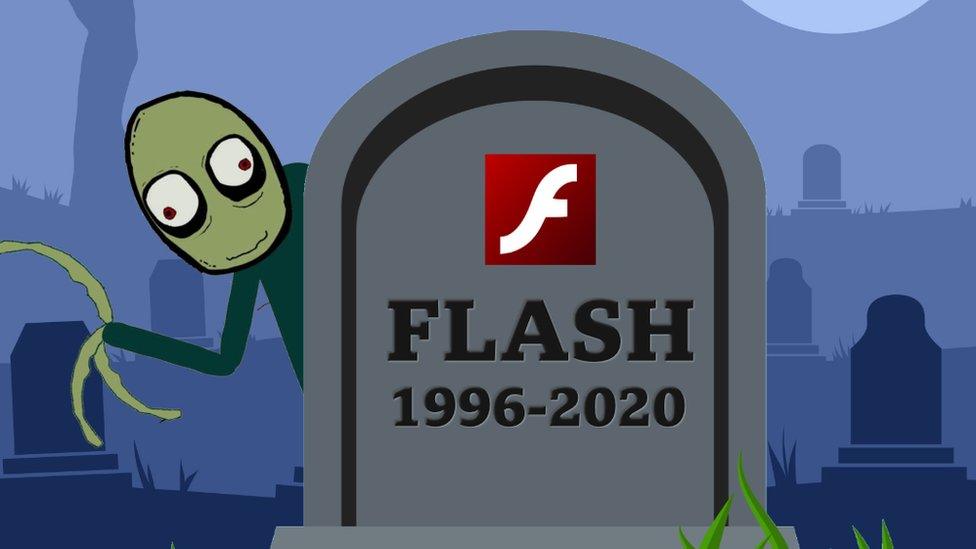 The Flash logo on a gravestone