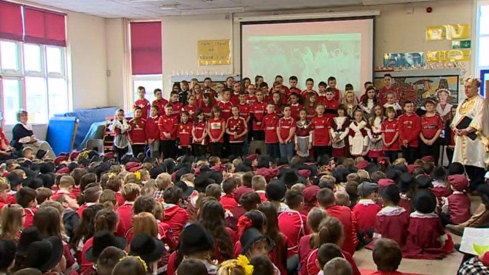 Ysgol Gymraeg Dewi Sant assembly