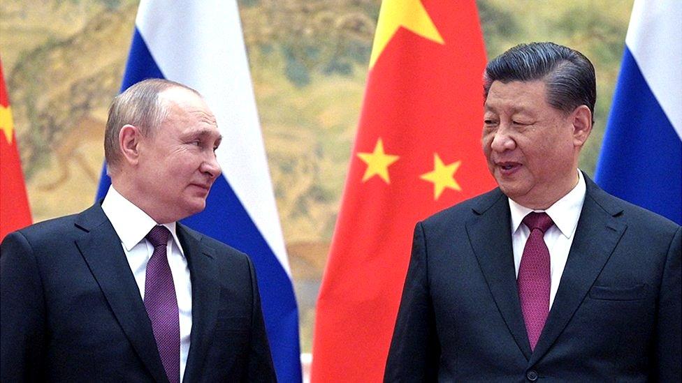 Vladimir Putin and Chinese leader Xi Jinping meet in Beijing, February 2022