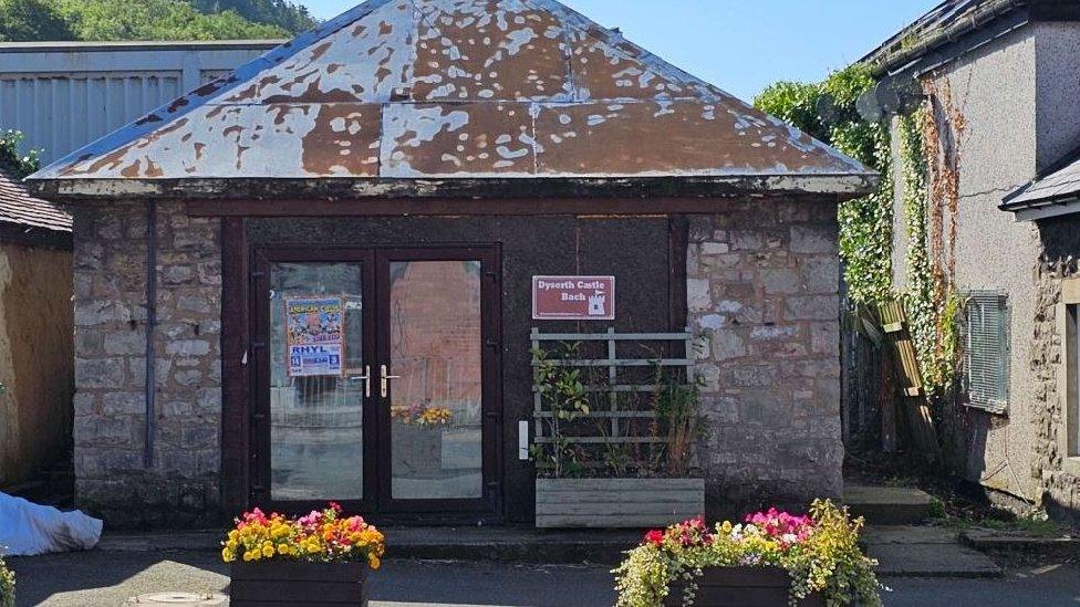 A former public toilet on Dyserth High Street in Denbighshire