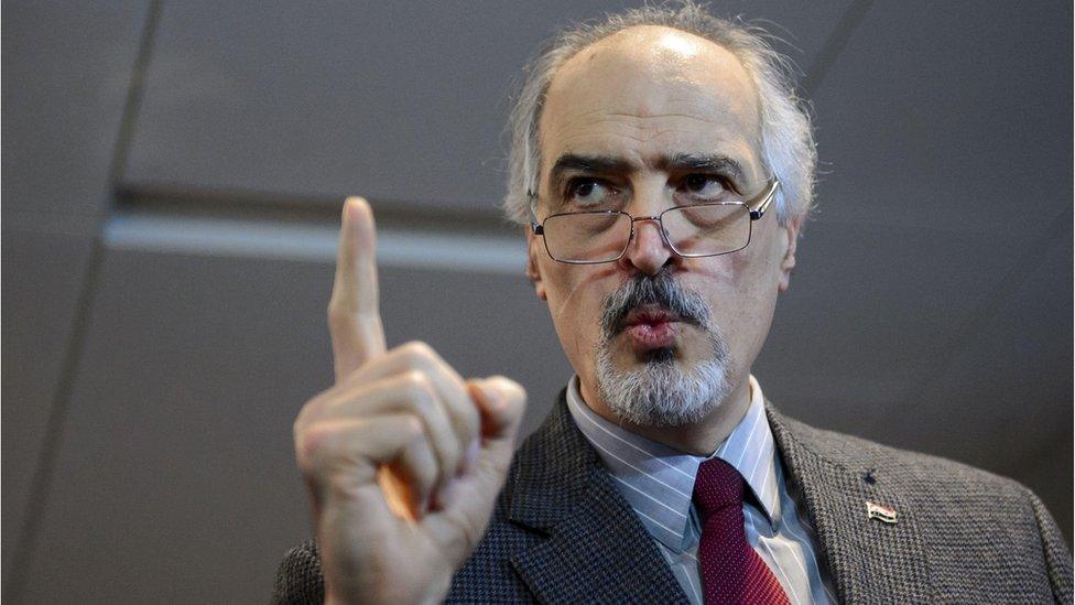 Syrian government delegation head Bashar al-Jaafari, Geneva (31 January)