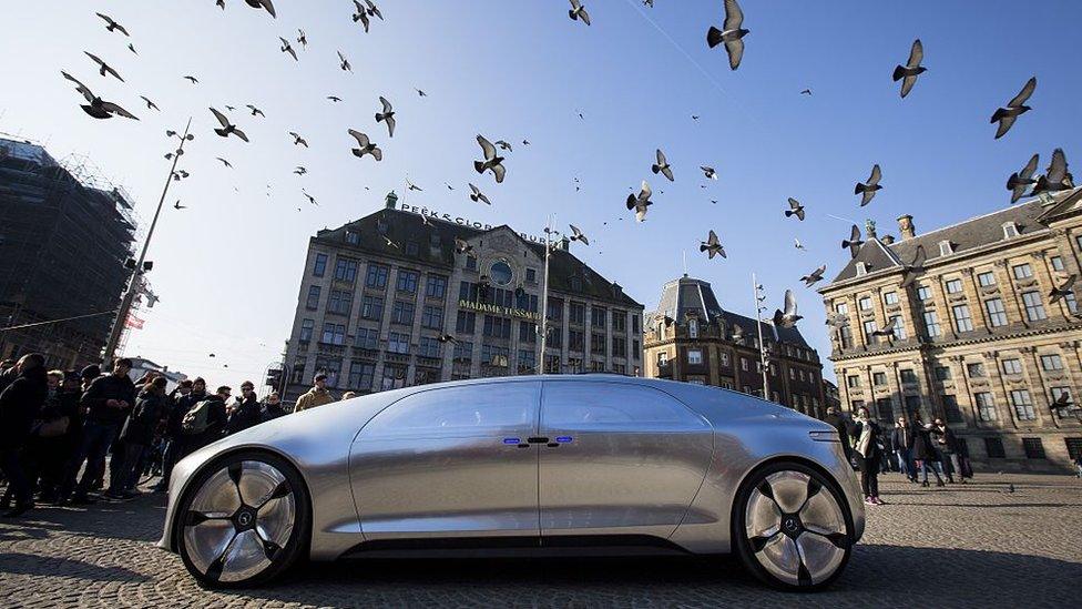 The Mercedes Benz F 015 self-driving car