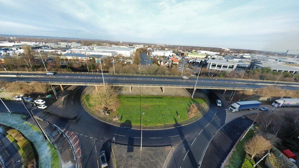 The bridge at St Andrew's Quay in Hull