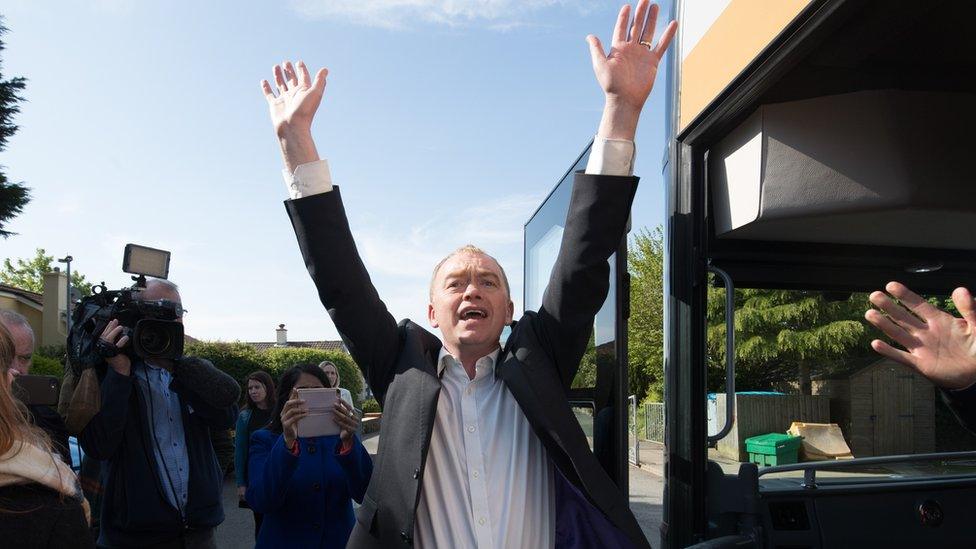 Tim Farron out campaigning