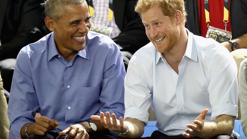 Prince Harry and Barack Obama