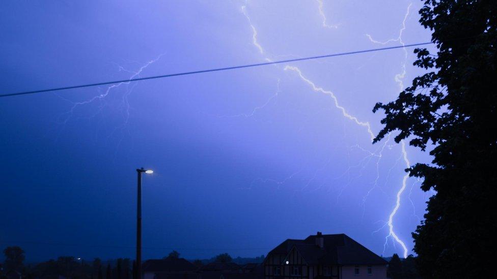 Lightning in Hertfordshire