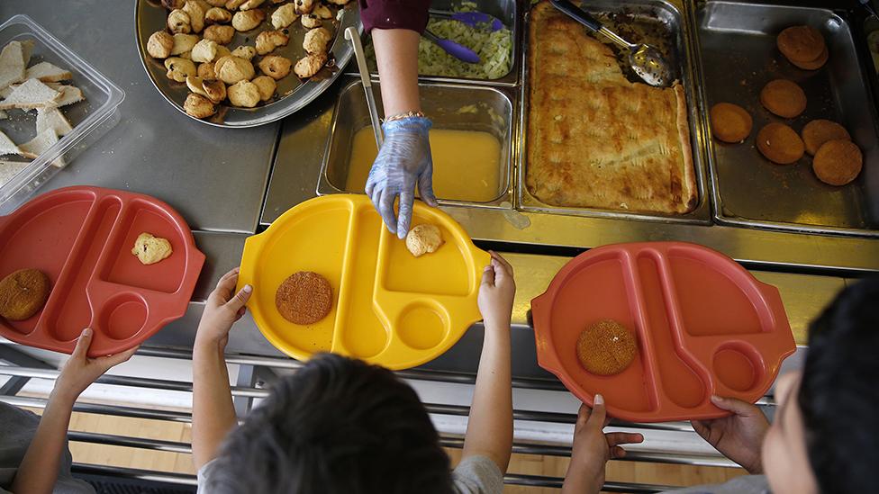 School meals being served