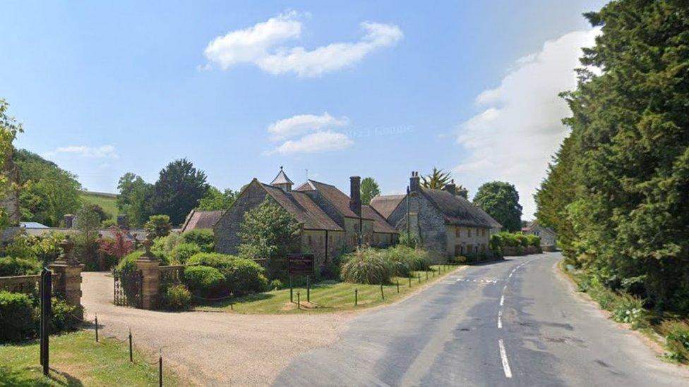 Road running through Winterbourne Steepleton