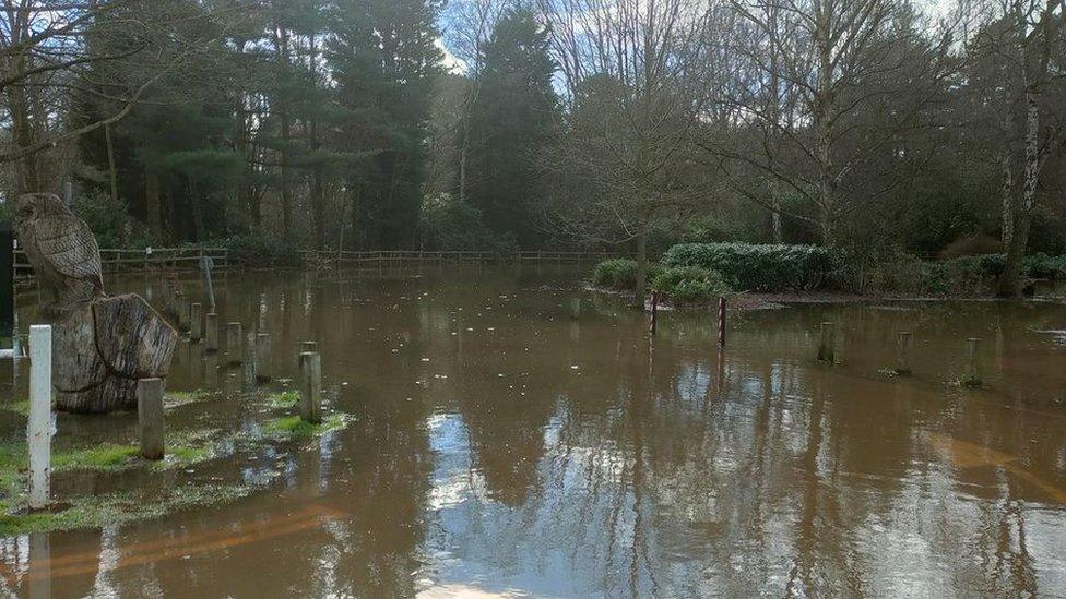 Flooding Elvaston Castle Country Park