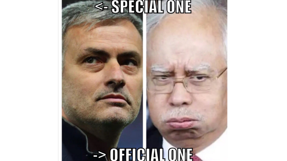 Jose Mourinho is the "Special one", with Najib being the "official one"