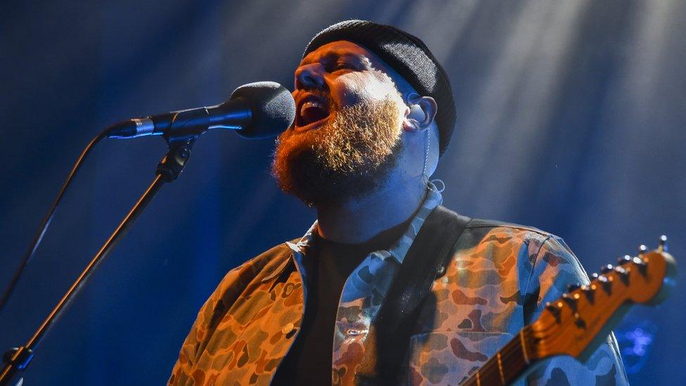 British musician Tom Walker is pictured as he performs live at O2 Shepherd's Bush Empire, London on October 17, 2018