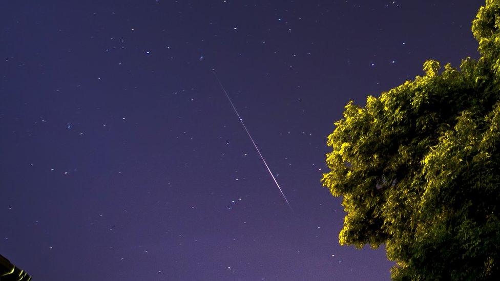 Perseid meteor shower in Normanton, West Yorkshire