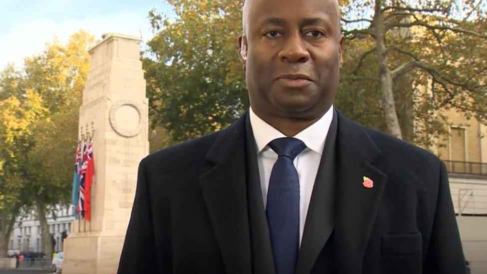 Nicholas Bailey at the Cenotaph