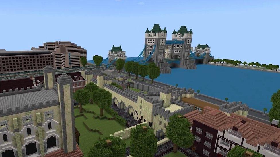 London in Minecraft.