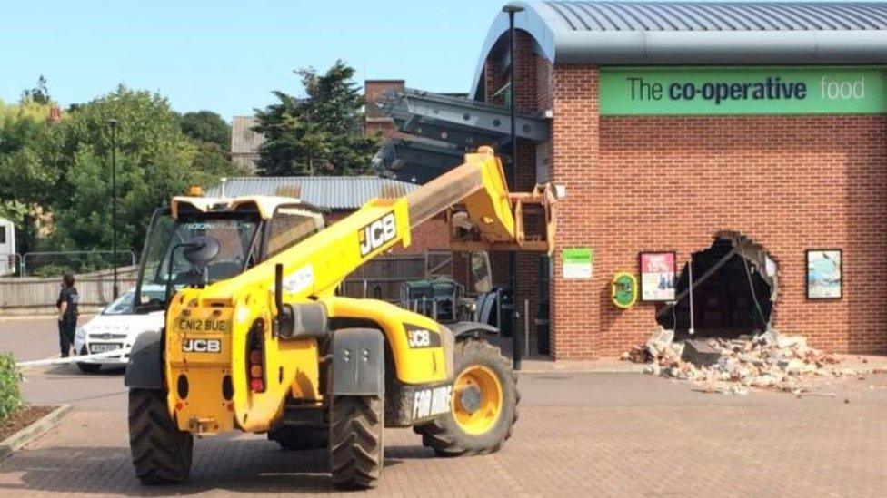 Hole left by thieves in Co-op