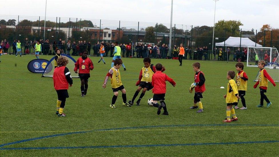 Children play at the Parklife hub in Sheffield