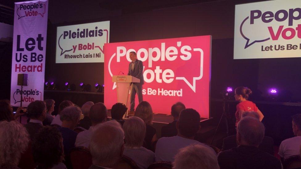 Plaid Cymru leader Adam Price AM at the rally