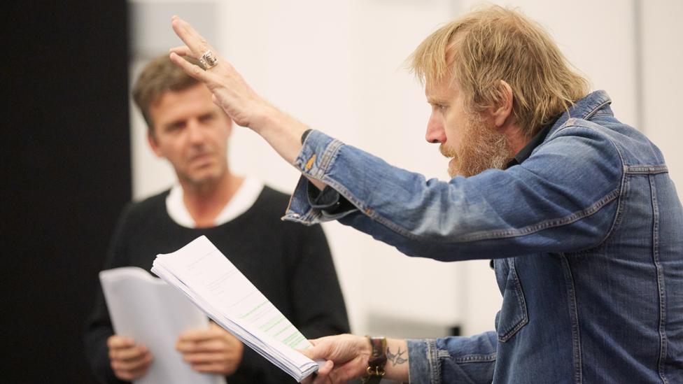 Rhys Ifans in rehearsal