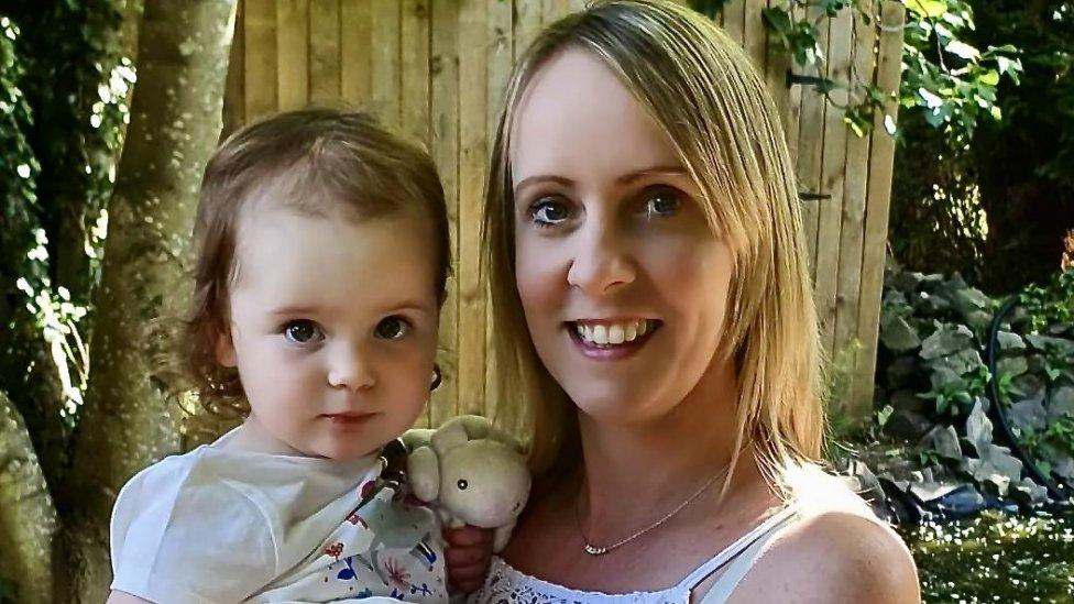 Carla Garey (right) with her daughter, Evelyn