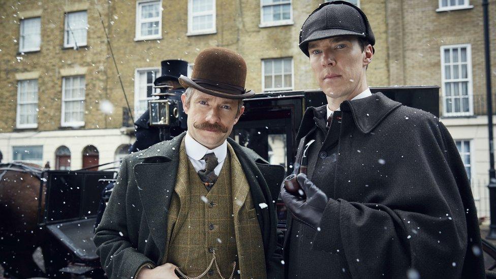 Martin Freeman and Benedict Cumberbatch in Sherlock