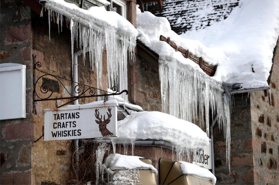 icicles in Braemar