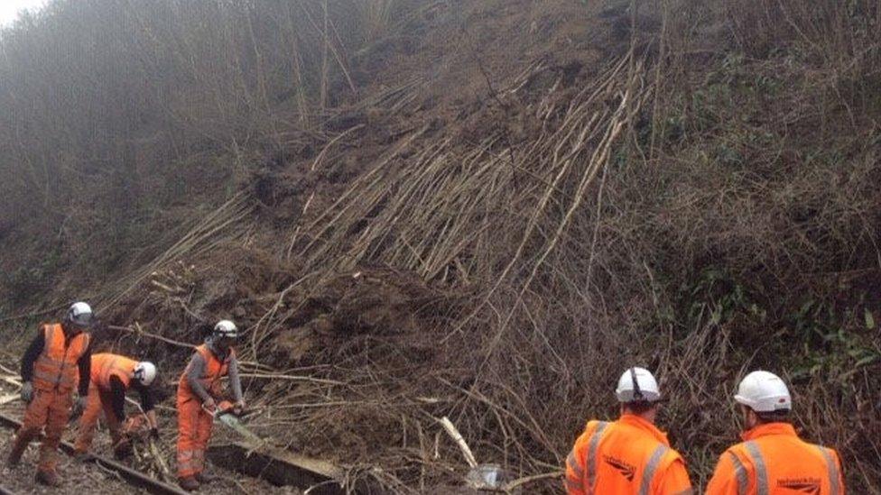 Landslip at Wadhurst