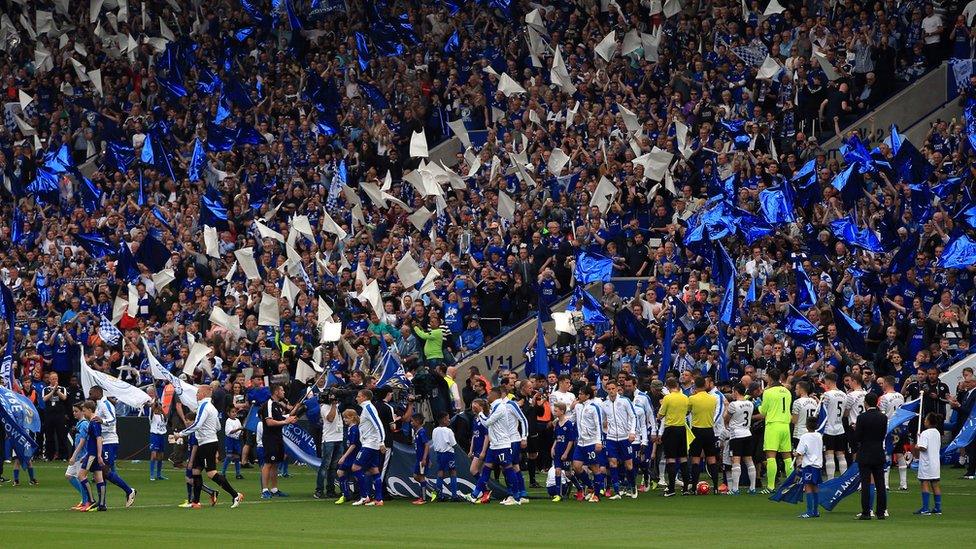 Thousands of flags helped the party atmosphere inside the ground