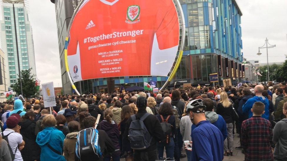 The pro EU rally