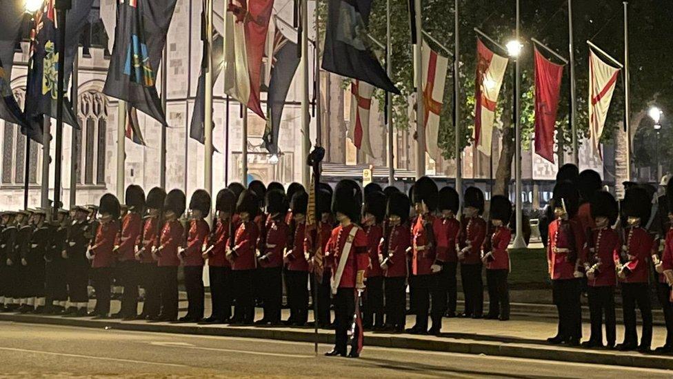 Soldiers outside Queen's lying-in-state